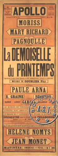 l'affiche originale: La Demoiselle du printemps