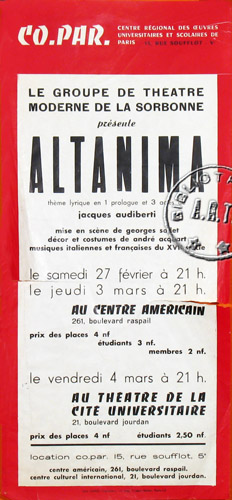 l'affiche originale: Altanima