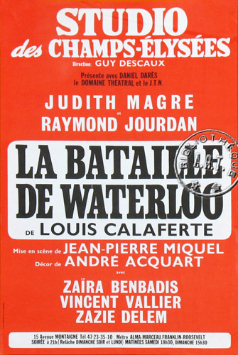 l'affiche originale: La Bataille de Waterloo