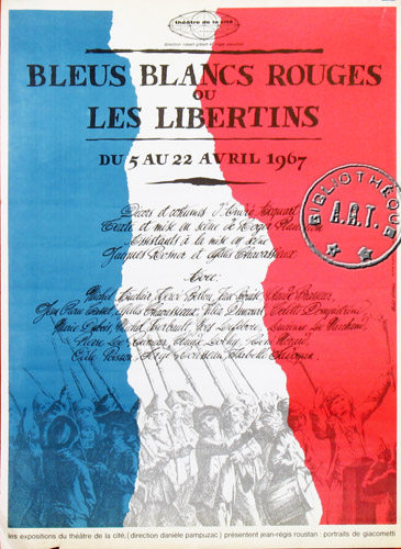 l'affiche originale: Bleus, blancs, rouges ou les libertins