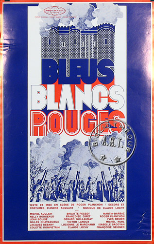 l'affiche originale: Bleus, blancs, rouges ou les libertins