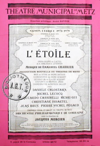 l'affiche originale: L'Étoile