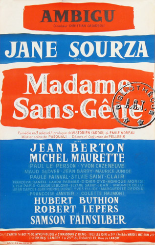 l'affiche originale: Madame Sans-Gêne