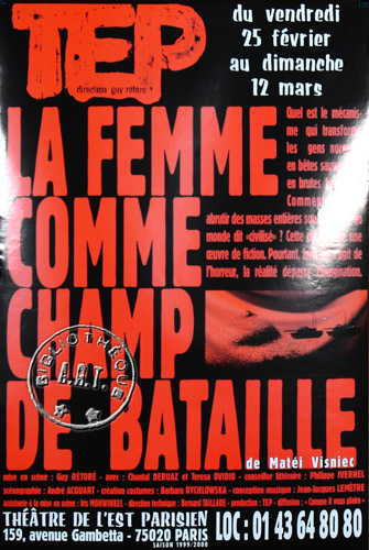 l'affiche originale: La Femme comme un champ de bataille