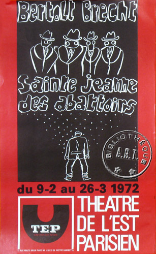 l'affiche originale: Sainte Jeanne des abattoirs