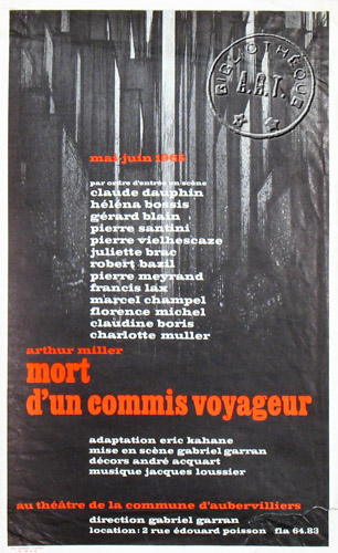 l'affiche originale: Mort d'un commis voyageur
