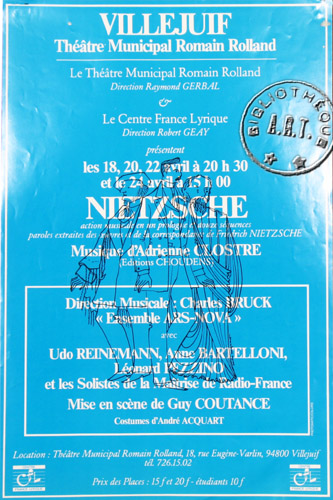 l'affiche originale: Nietzsche