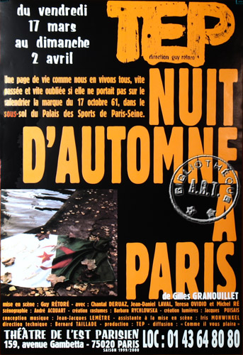 l'affiche originale: Nuit d'automne à Paris