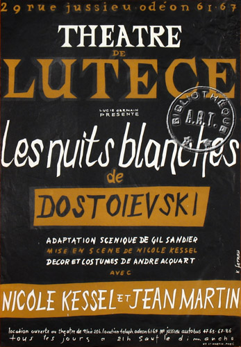 l'affiche originale: Les Nuits blanches