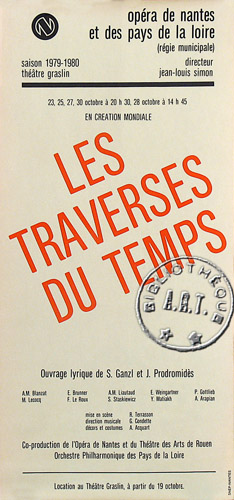 l'affiche originale: Les Traverses du temps