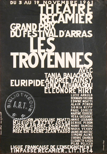 l'affiche originale: Les Troyennes