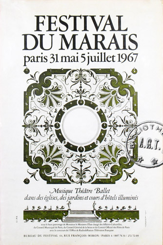 l'affiche originale: Festival du Marais
