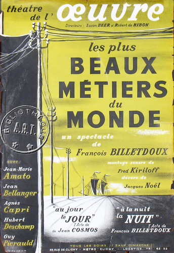 l'affiche originale: Les Plus beaux métiers du monde