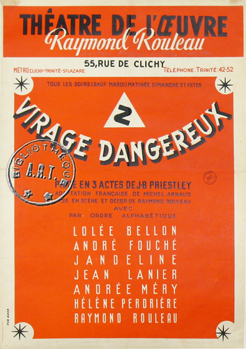 l'affiche originale: Virages dangereux