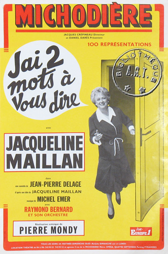 l'affiche originale: J'ai 2 mots à vous dire