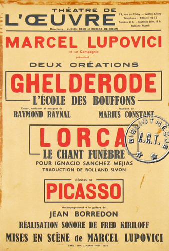 l'affiche originale: L'École des bouffons