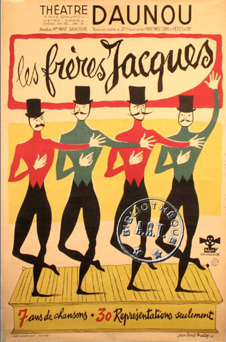 l'affiche originale: Les Frères Jacques