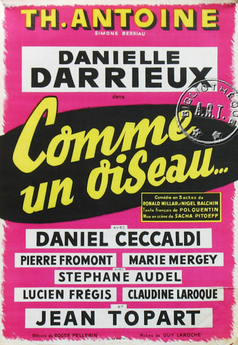 l'affiche originale: Comme un oiseau