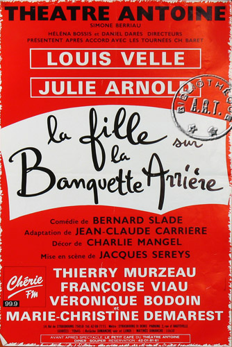 l'affiche originale: La Fille sur la banquette arrière