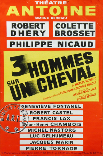 l'affiche originale: 3 hommes sur un cheval *