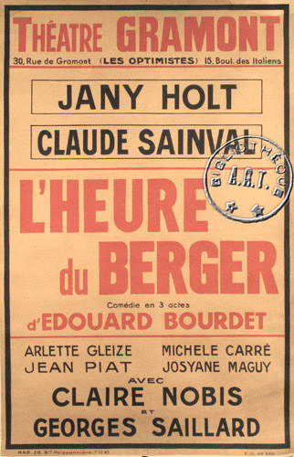 l'affiche originale: L'Heure du berger