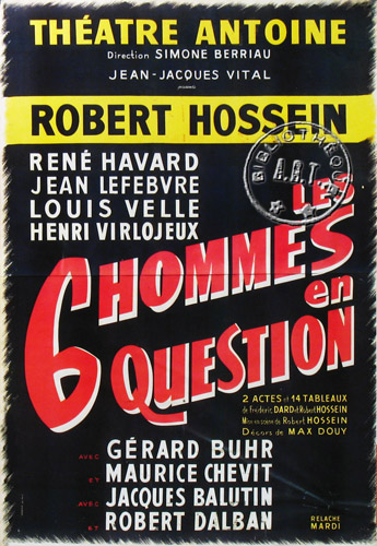 l'affiche originale: Les 6 hommes en question