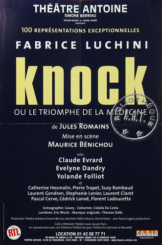 l'affiche originale: Knock ou le triomphe de la médecine