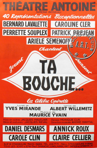 l'affiche originale: Ta bouche