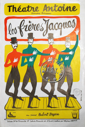 l'affiche originale: Les Frères Jacques