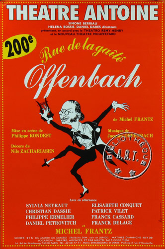 l'affiche originale: Rue de la Gaîté Offenbach