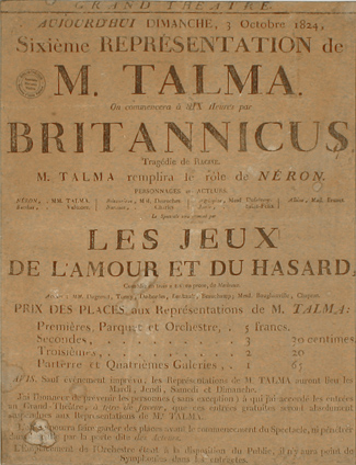 l'affiche originale: Les Jeux de l'amour et du hasard