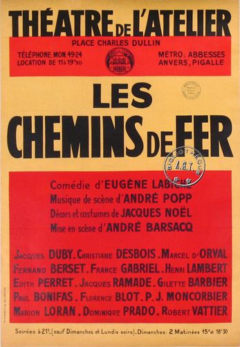 l'affiche originale: Les Chemins de fer **