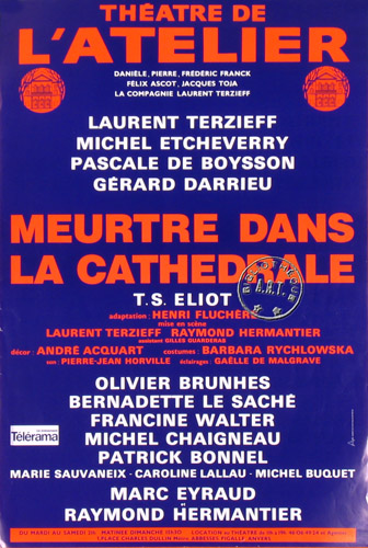 l'affiche originale: Meurtre dans la cathédrale