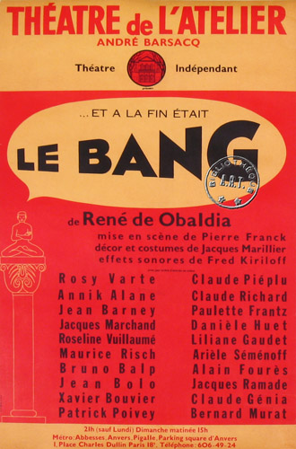l'affiche originale: ...et à la fin était le Bang *