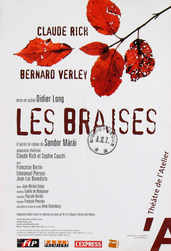 l'affiche originale: Les Braises
