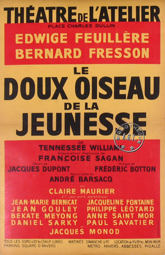 l'affiche originale: Le Doux oiseau de la jeunesse