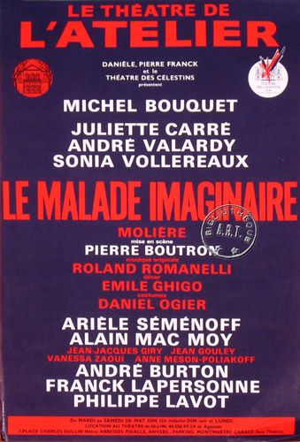 l'affiche originale: Le Malade imaginaire