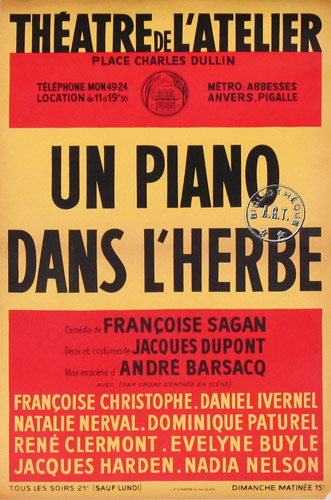 l'affiche originale: Un piano dans l'herbe