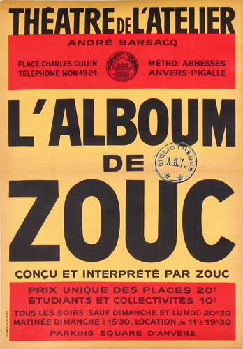 l'affiche originale: L'Alboum de Zouc