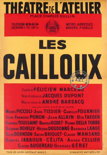 l'affiche originale: Les Cailloux
