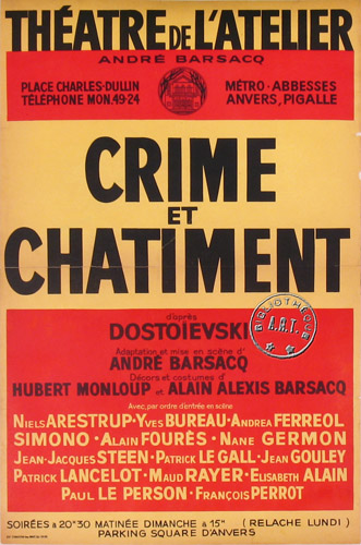 l'affiche originale: Crime et châtiment