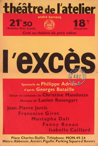 l'affiche originale: L'Excès