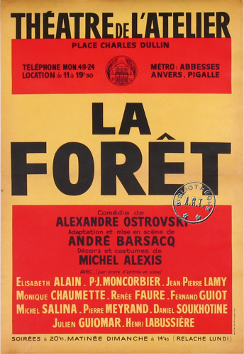 l'affiche originale: La Forêt