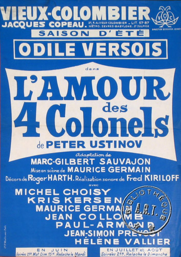 l'affiche originale: L'Amour des 4 colonels