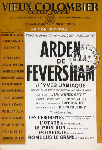 l'affiche originale: Arden de Feversham