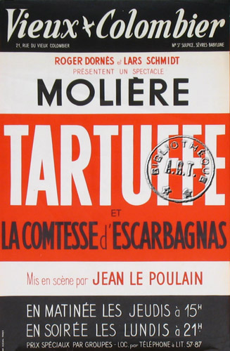 l'affiche originale: Tartuffe