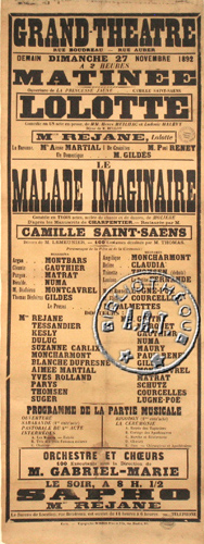 l'affiche originale: Le Malade imaginaire