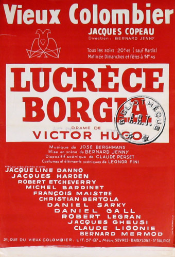 l'affiche originale: Lucrèce Borgia