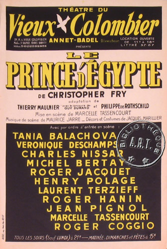 l'affiche originale: Le Prince d'Égypte *