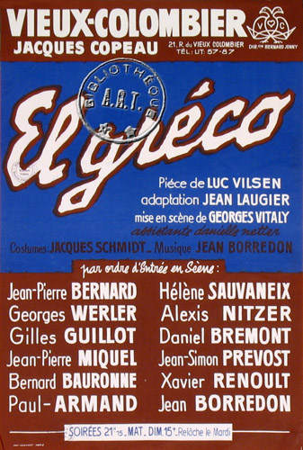 l'affiche originale: El Gréco